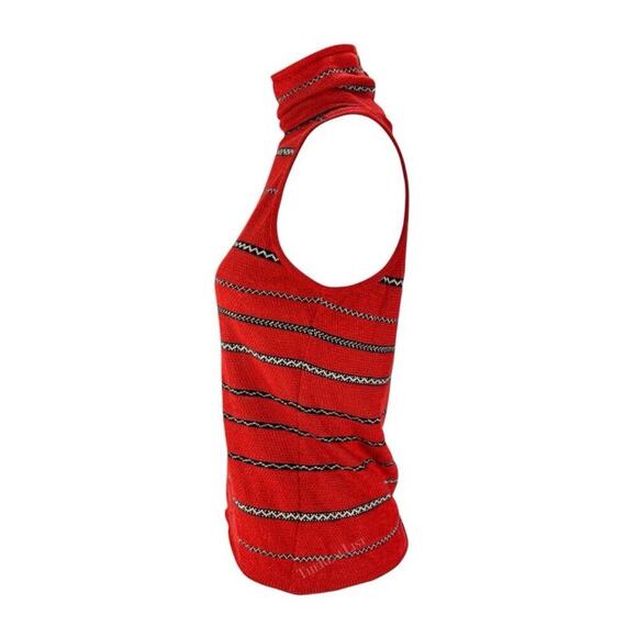 Ralph Lauren Purple Label Runway Top Linen Red Stripe Turtleneck Vintage 1997 Ad - Picture 9 of 12